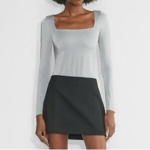 Aritzia Babaton metallic Long Sleeve Top